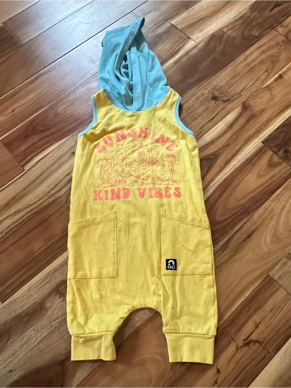 RAGS Hooded Tank Romper. Size 12-18 months.